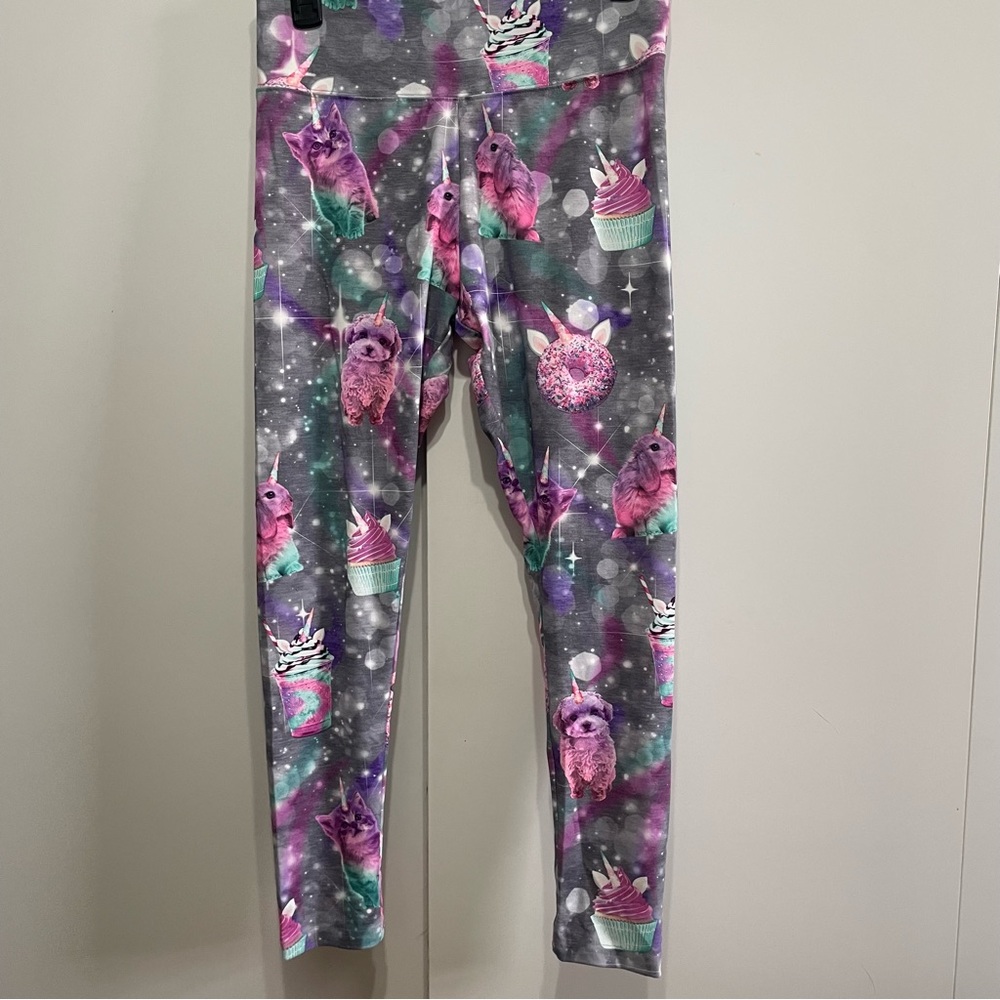 JUSTICE tights leggings unicorn size 16